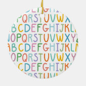 カラフルなABCs セラミックオーナメント (裏面)