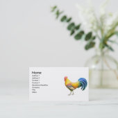 カラフルなArdennerのオンドリの名刺 名刺 (スタンド正面)