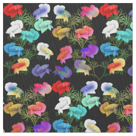 カラフルなBettaのアクアリウムの魚のピューマの綿織物 ファブリック