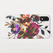 カラフルなBohoの水彩画の野生の花のヴィンテージの花柄 Case-Mate iPhoneケース (裏面(横))