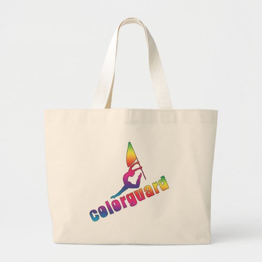 カラフルなcolorguardのトートバック ラージトートバッグ (正面)