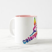 カラフルなcolorguardのマグ ツートーンマグカップ (正面左)