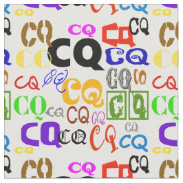 カラフルなCQはアマチュア無線の生地に文字を入れます ファブリック