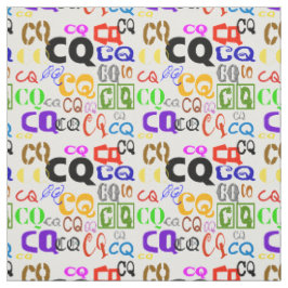 カラフルなCQはアマチュア無線の生地に文字を入れます ファブリック
