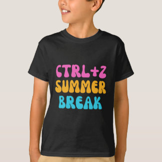 カラフルなctrl+zサマーブレイク - バックトゥスクール tシャツ