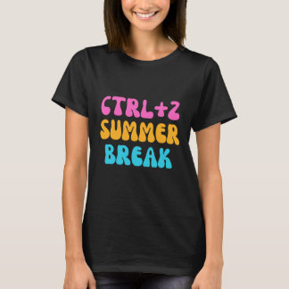 カラフルなctrl+zサマーブレイク - バックトゥスクール tシャツ