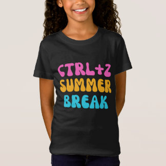 カラフルなctrl+zサマーブレイク - バックトゥスクール tシャツ
