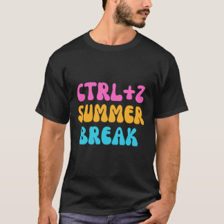 カラフルなctrl+z夏休み - バックトゥスクール tシャツ