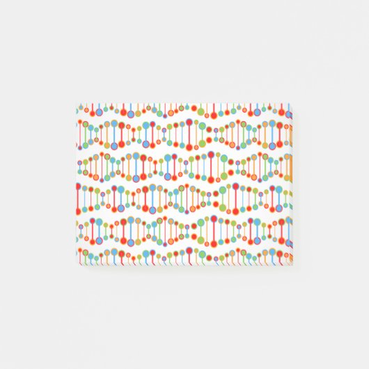 カラフルなDNAの構造パターン ポストイット (正面)
