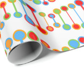 カラフルなDNAの構造パターン ラッピングペーパー (ロールコーナー)