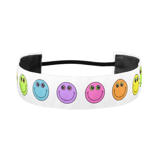 カラフルなEmojiは直面します アスレチックヘッドバンド (正面)