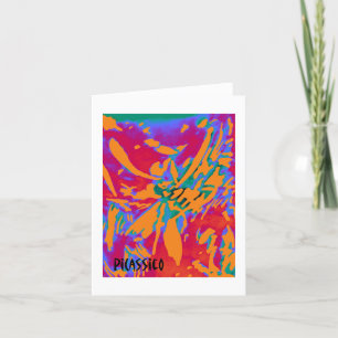 カラフルなFlowerlikeの抽象美術のメッセージカード カード