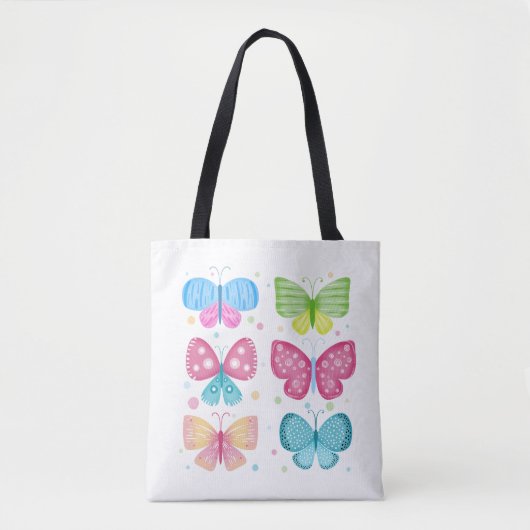 カラフルなFlutterの友達 トートバッグ (正面)