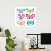 カラフルなFlutterの友達 ポスター (ホームオフィス)