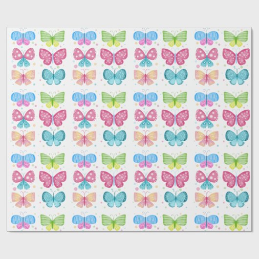 カラフルなFlutterの友達 ラッピングペーパー (フラット)