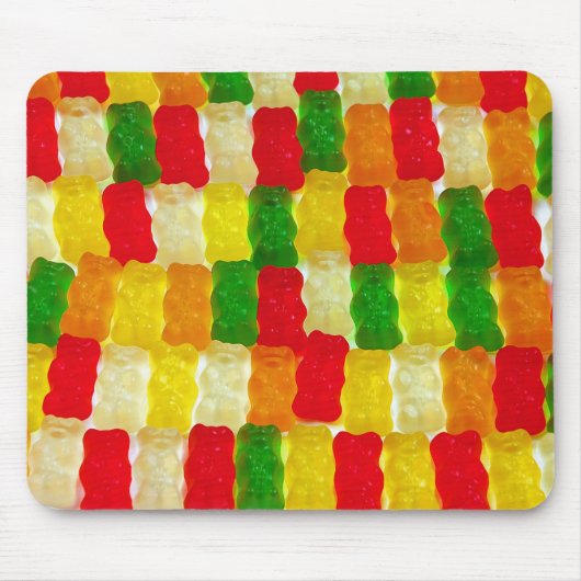 カラフルなgummiくまキャンデー マウスパッド (正面)
