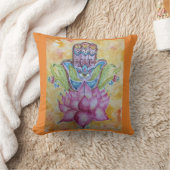 カラフルなHamsaの水彩画の装飾用クッション クッション (ブランケット)