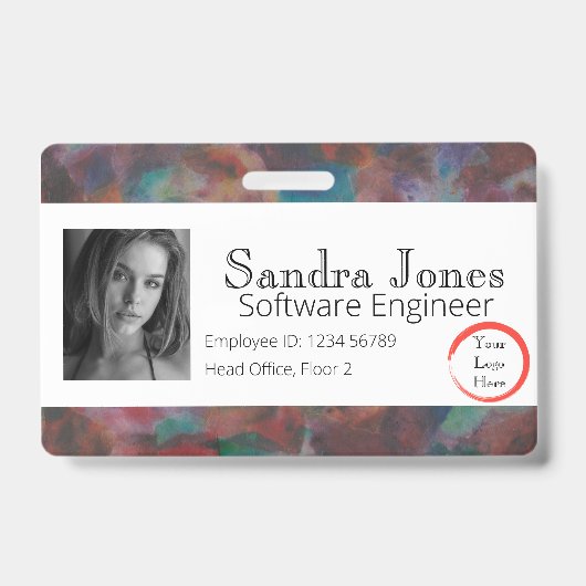 カラフルなIDカード（横型） バッジ (正面)