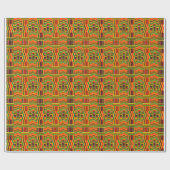 カラフルなKente ラッピングペーパー (フラット)