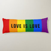 カラフルなLGBTレインボーゲイプライドフラグカスタムテキスト ボディピロー (裏面)