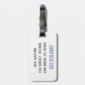 カラフルなOragamiの地図の旅行者の荷物のラベル ラゲッジタグ (裏面縦)