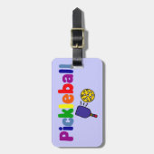 カラフルなPickleballの芸術のデザイン ラゲッジタグ (正面縦)