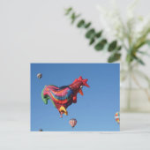 カラフルなRoostesr ポストカード (スタンド正面)