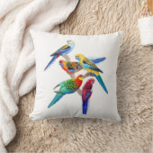 カラフルなRosellaは枕をオウム返しします クッション (ブランケット)