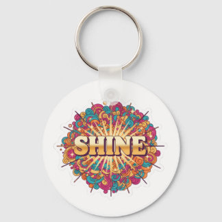 カラフルなSHINEタイポグラフィ キーホルダー