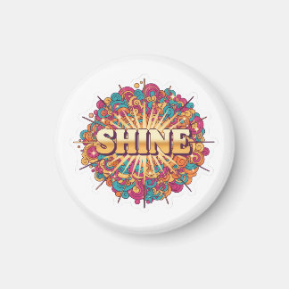 カラフルなSHINEタイポグラフィ マグネット