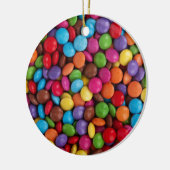 カラフルなskittlesキャンデー セラミックオーナメント (左)