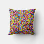カラフルなSmarties甘いキャンデーのクッション クッション (裏面)
