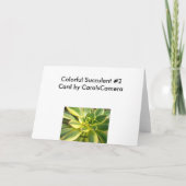 カラフルなSucculent #2のメッセージカード カード (裏面)