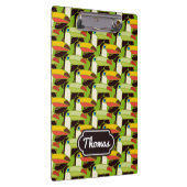 カラフルなToucans |はあなたの名前を加えます クリップボード (右)