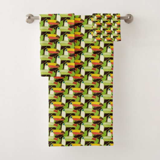 カラフルなToucans バスタオルセット (インサイチュ)