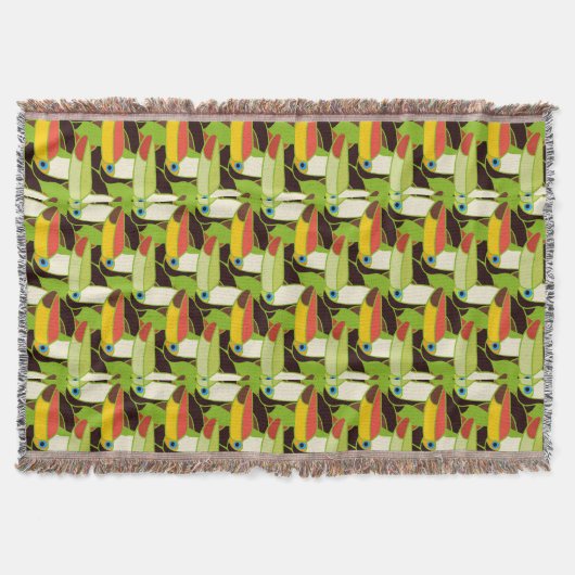 カラフルなToucans 2 スローブランケット (正面)