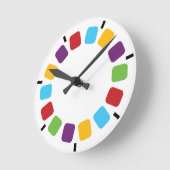 カラフルなViewmasterの巻き枠のレトロのモダン ラウンド壁時計 (傾斜)