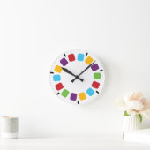 カラフルなViewmasterの巻き枠のレトロのモダン ラウンド壁時計 (ホーム)