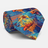 カラフルなWolfhoundのプロフィールメンズタイ-大きいイメージ ネクタイ (ロール)