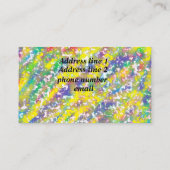 カラフルによって溶かされるクレヨンの背景のおもしろい 名刺 (裏面)