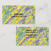 カラフルによって溶かされるクレヨンの背景のおもしろい 名刺 (正面/裏面)