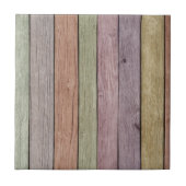 カラフルによって絵を描かれる風化させた木 タイル (正面)