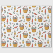 カラフルにんじん花春パター ラッピングペーパー (フラット)