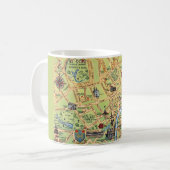 カラフルにイラストされたイングランド・ロンドンの地図 コーヒーマグカップ (正面左)