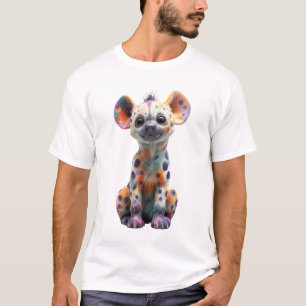 カラフルにペイントされたブチハイエナの子どものメンズ Tシャツ