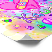 カラフルに可愛い私が大好きかわいいアートポスター ポスター (角)