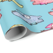 カラフルに泳ぐ幸せな魚 ラッピングペーパー (ロールコーナー)