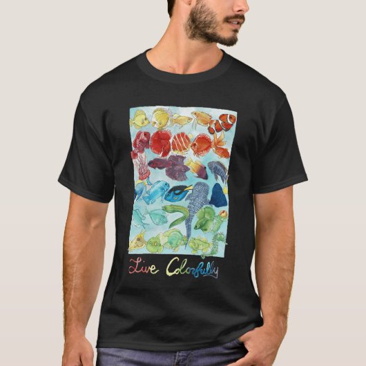 カラフルに生きる Tシャツ (正面)