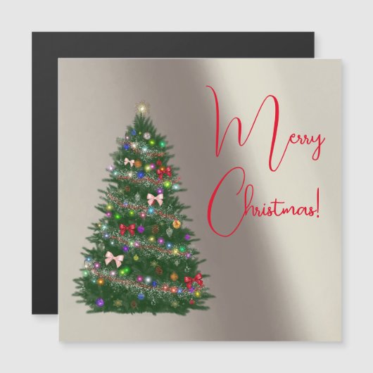 カラフルに飾られたクリスマスツリー (正面/裏面)