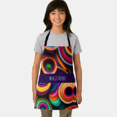 カラフルねじ半円レインボーパターン エプロン (インサイチュ)